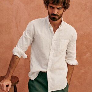 Octobre Luke Shirt White Cotton SZ L